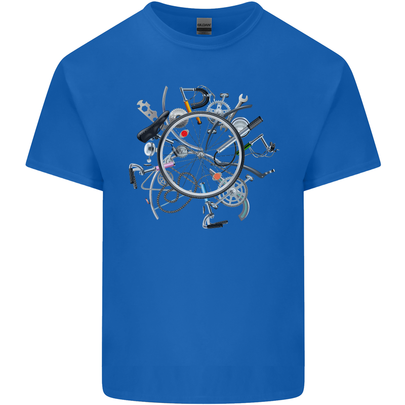 Bicycle Parts Cycling Cyclist Cycle Bicycle Kids T-Shirt Childrens Royal Blue