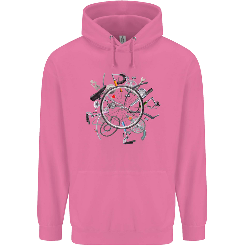 Bicycle Parts Cycling Cyclist Cycle Bicycle Mens 80% Cotton Hoodie Azelea