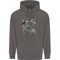 Bicycle Parts Cycling Cyclist Cycle Bicycle Mens 80% Cotton Hoodie Charcoal