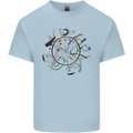Bicycle Parts Cycling Cyclist Cycle Bicycle Mens Cotton T-Shirt Tee Top Light Blue