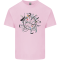 Bicycle Parts Cycling Cyclist Cycle Bicycle Mens Cotton T-Shirt Tee Top Light Pink