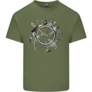 Bicycle Parts Cycling Cyclist Cycle Bicycle Mens Cotton T-Shirt Tee Top Military Green