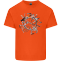Bicycle Parts Cycling Cyclist Cycle Bicycle Mens Cotton T-Shirt Tee Top Orange