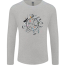 Bicycle Parts Cycling Cyclist Cycle Bicycle Mens Long Sleeve T-Shirt Sports Grey