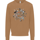 Bicycle Parts Cycling Cyclist Cycle Bicycle Mens Sweatshirt Jumper Caramel Latte