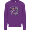 Bicycle Parts Cycling Cyclist Cycle Bicycle Mens Sweatshirt Jumper Purple