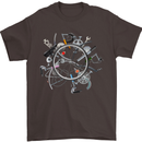 Bicycle Parts Cycling Cyclist Cycle Bicycle Mens T-Shirt Cotton Gildan Dark Chocolate