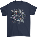 Bicycle Parts Cycling Cyclist Cycle Bicycle Mens T-Shirt Cotton Gildan Navy Blue