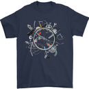 Bicycle Parts Cycling Cyclist Cycle Bicycle Mens T-Shirt Cotton Gildan Navy Blue