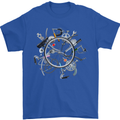 Bicycle Parts Cycling Cyclist Cycle Bicycle Mens T-Shirt Cotton Gildan Royal Blue