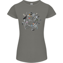 Bicycle Parts Cycling Cyclist Cycle Bicycle Womens Petite Cut T-Shirt Charcoal