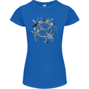 Bicycle Parts Cycling Cyclist Cycle Bicycle Womens Petite Cut T-Shirt Royal Blue