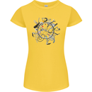Bicycle Parts Cycling Cyclist Cycle Bicycle Womens Petite Cut T-Shirt Yellow
