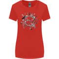 Bicycle Parts Cycling Cyclist Cycle Bicycle Womens Wider Cut T-Shirt Red