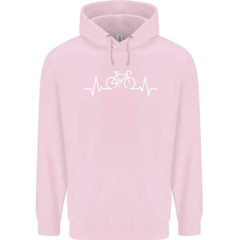 Bicycle Pulse Cycling Cyclist Bike MTB Childrens Kids Hoodie Light Pink