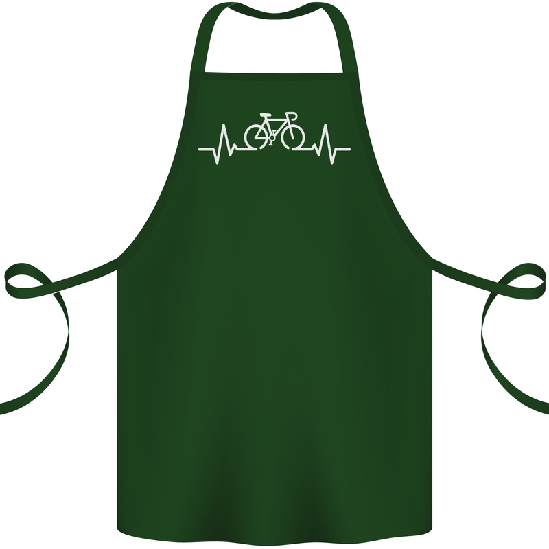 Bicycle Pulse Cycling Cyclist Bike MTB Cotton Apron 100% Organic Forest Green