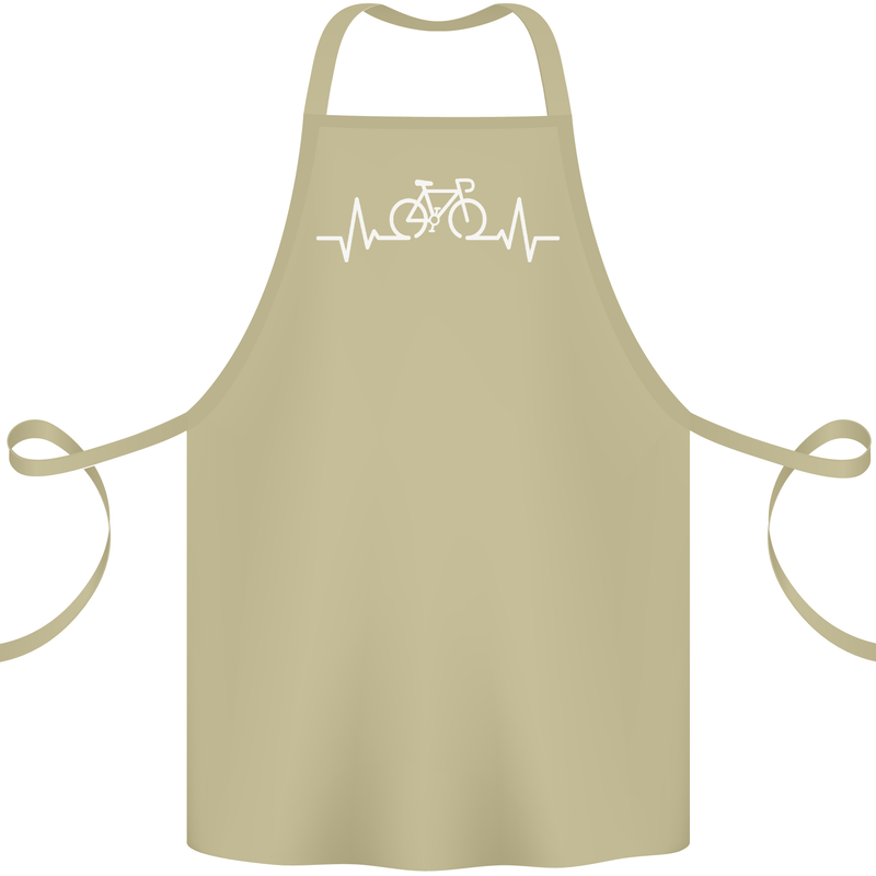 Bicycle Pulse Cycling Cyclist Bike MTB Cotton Apron 100% Organic Khaki