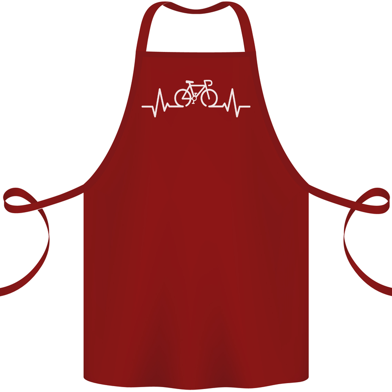 Bicycle Pulse Cycling Cyclist Bike MTB Cotton Apron 100% Organic Maroon