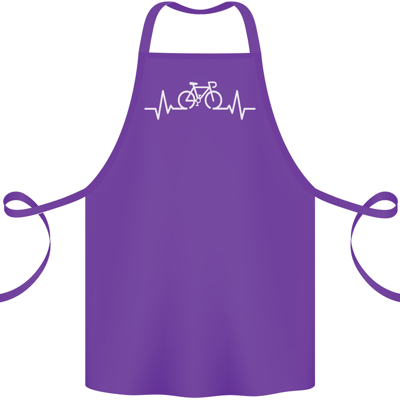 Bicycle Pulse Cycling Cyclist Bike MTB Cotton Apron 100% Organic Purple