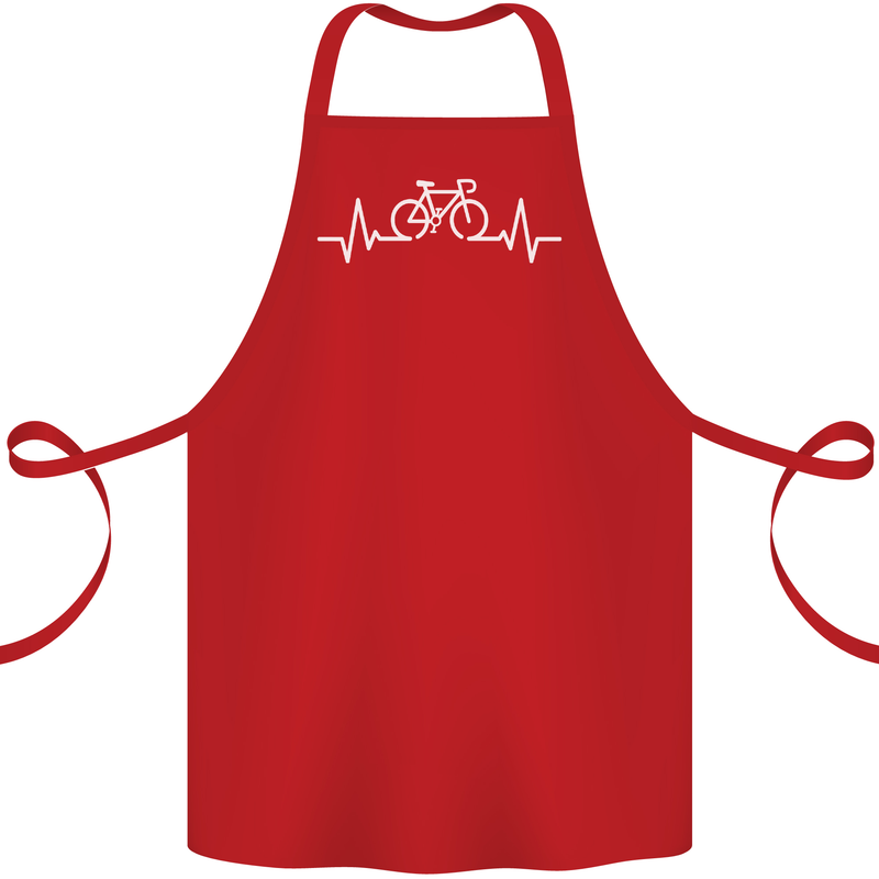 Bicycle Pulse Cycling Cyclist Bike MTB Cotton Apron 100% Organic Red
