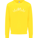 Bicycle Pulse Cycling Cyclist Bike MTB Kids Sweatshirt Jumper Yellow