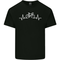 Bicycle Pulse Cycling Cyclist Bike MTB Kids T-Shirt Childrens Black