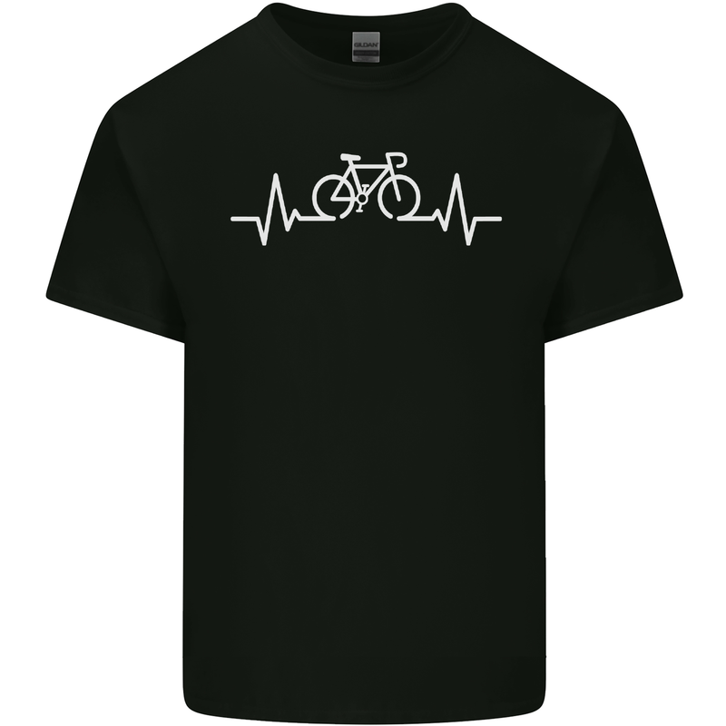 Bicycle Pulse Cycling Cyclist Bike MTB Kids T-Shirt Childrens Black