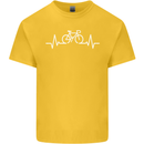 Bicycle Pulse Cycling Cyclist Bike MTB Kids T-Shirt Childrens Yellow