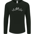 Bicycle Pulse Cycling Cyclist Bike MTB Mens Long Sleeve T-Shirt Black