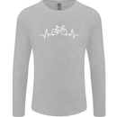 Bicycle Pulse Cycling Cyclist Bike MTB Mens Long Sleeve T-Shirt Sports Grey