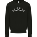 Bicycle Pulse Cycling Cyclist Bike MTB Mens Sweatshirt Jumper Black