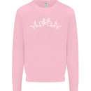 Bicycle Pulse Cycling Cyclist Bike MTB Mens Sweatshirt Jumper Light Pink
