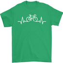 Bicycle Pulse Cycling Cyclist Bike MTB Mens T-Shirt Cotton Gildan Irish Green