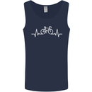 Bicycle Pulse Cycling Cyclist Bike MTB Mens Vest Tank Top Navy Blue