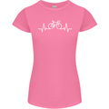 Bicycle Pulse Cycling Cyclist Bike MTB Womens Petite Cut T-Shirt Azalea