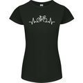 Bicycle Pulse Cycling Cyclist Bike MTB Womens Petite Cut T-Shirt Black