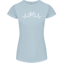 Bicycle Pulse Cycling Cyclist Bike MTB Womens Petite Cut T-Shirt Light Blue