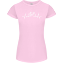 Bicycle Pulse Cycling Cyclist Bike MTB Womens Petite Cut T-Shirt Light Pink