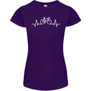Bicycle Pulse Cycling Cyclist Bike MTB Womens Petite Cut T-Shirt Purple