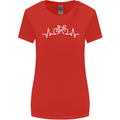 Bicycle Pulse Cycling Cyclist Bike MTB Womens Wider Cut T-Shirt Red