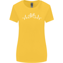 Bicycle Pulse Cycling Cyclist Bike MTB Womens Wider Cut T-Shirt Yellow