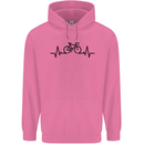 Bicycle Pulse Cycling Cyclist Road Bike Childrens Kids Hoodie Azalea