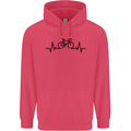 Bicycle Pulse Cycling Cyclist Road Bike Childrens Kids Hoodie Heliconia
