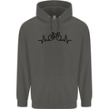 Bicycle Pulse Cycling Cyclist Road Bike Childrens Kids Hoodie Storm Grey