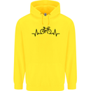 Bicycle Pulse Cycling Cyclist Road Bike Childrens Kids Hoodie Yellow