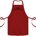 Bicycle Pulse Cycling Cyclist Road Bike Cotton Apron 100% Organic Maroon