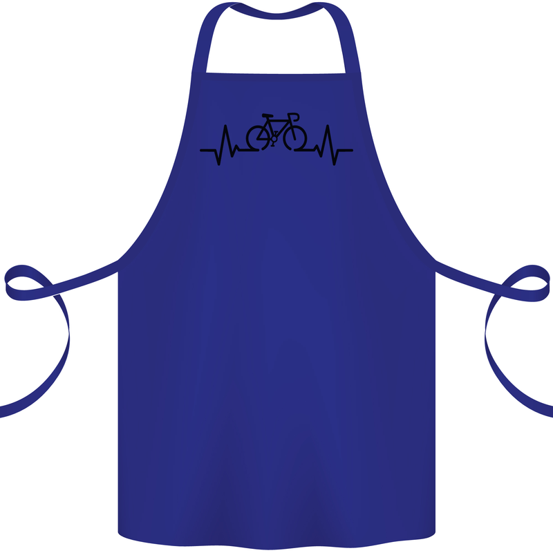 Bicycle Pulse Cycling Cyclist Road Bike Cotton Apron 100% Organic Royal Blue