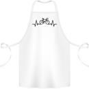 Bicycle Pulse Cycling Cyclist Road Bike Cotton Apron 100% Organic White