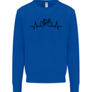 Bicycle Pulse Cycling Cyclist Road Bike Kids Sweatshirt Jumper Royal Blue