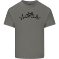 Bicycle Pulse Cycling Cyclist Road Bike Kids T-Shirt Childrens Charcoal